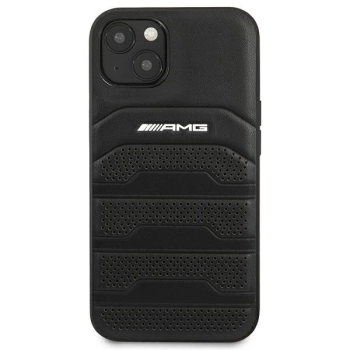 Etui AMG Leather Debossed Lines na iPhone 14 - czarne