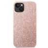 Etui Guess Glitter Script na iPhone 14 - różowe