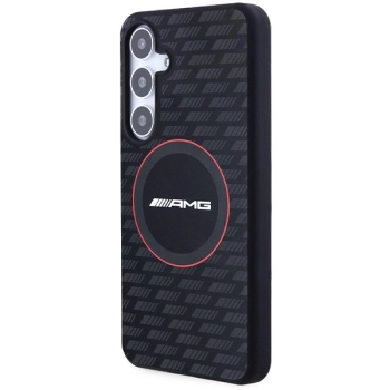 Etui AMG Silicone Carbon Pattern MagSafe na Samsung Galaxy S24 - czarne