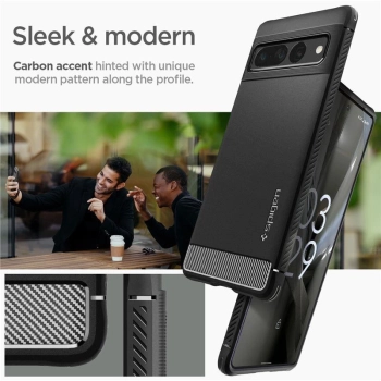 Etui Spigen Rugged Armor na Google Pixel 7 Pro - czarny mat