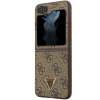 Etui Guess Leather 4G Triangle Strass na Samsung Galaxy Z Flip 5 - brązowe