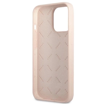 Etui Guess Silicone Triangle na iPhone 13 Pro Max - różowe