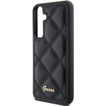 Etui Guess Quilted Metal Logo na Samsung Galaxy S23 FE - czarne