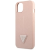 Etui Guess Saffiano Triangle Logo na iPhone 14 Plus - różowe