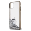 Etui Karl Lagerfeld Liquid Glitter Choupette na iPhone 11 / Xr - przezroczyste