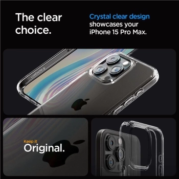 Etui Spigen Ultra Hybrid na iPhone 15 Pro Max - przezroczyste