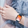 Kingxbar Crystal Fabric Band pasek bransoletka do Watch 6 / SE / 5 / 4 / 3 / 2 (40mm / 38mm) silikonowy pasek kryształowa opaska niebieski