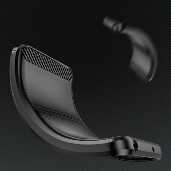 Carbon Case etui iPhone 14 Pro elastyczny żelowy pokrowiec na tył plecki czarny