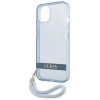 Etui Guess Translucent Strap na iPhone 13 - niebieskie