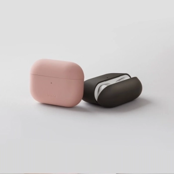 Etui UNIQ Lino Silicone na AirPods Pro - czarne