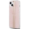 Etui Guess IML 4G Gold Stripe na iPhone 15 / 14 / 13 - różowe