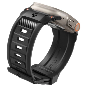 Pasek Spigen Rugged Band na Apple Watch 4/5/6/7/8/9/SE/Ultra 1/2 (42/44/45/49mm) - czarny mat