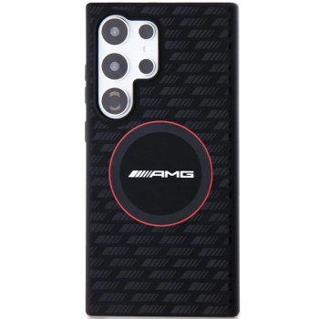 Etui AMG Silicone Carbon Pattern MagSafe na Samsung Galaxy S24 Ultra - czarne