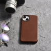 iCarer Oil Wax Premium Leather Case skórzane etui iPhone 14 magnetyczne z MagSafe brązowy (WMI14220701-RB)