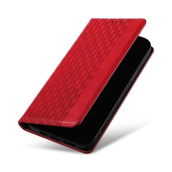 Magnet Strap Case etui Samsung Galaxy S23 pokrowiec z klapką portfel mini smycz podstawka czerwone