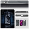Etui Spigen Ultra Hybrid Mag z MagSafe na iPhone 13 Pro Max - ciemnoszare (wzór Zero One)