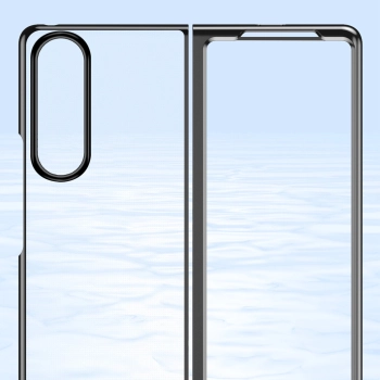 Plating Case etui Samsung Galaxy Z Fold 4 pokrowiec z metaliczną ramką czarne