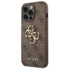 Etui Guess 4G Big Metal Logo na iPhone 14 Pro Max - brązowe