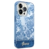 Etui Guess Porcelain Collection na iPhone 14 Pro - niebieskie