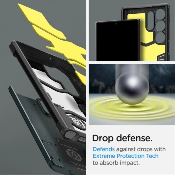 Etui Spigen Tough Armor na Samsung Galaxy S23 Ultra - ciemnozielone