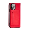 Magnet Card Case etui iPhone 14 pokrowiec z klapką portfel podstawka czerwone