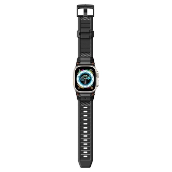 Pasek Spigen Rugged Band na Apple Watch 4/5/6/7/8/9/SE/Ultra 1/2 (42/44/45/49mm) - czarny mat