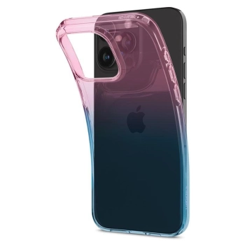 Etui Spigen Liquid Crystal na iPhone 15 Pro - różowo-niebieskie
