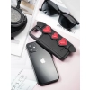 Kingxbar Sweet Series żelowe etui ozdobione oryginalnymi Kryształami Swarovskiego z podstawką iPhone 12 mini czarny