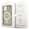 Etui Guess Glitter Gold MagSafe na iPhone 14 - czarne