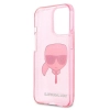 Etui Karl Lagerfeld Glitter Karl's Head na iPhone 13 Pro Max - różowe