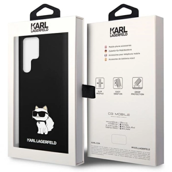 Etui Karl Lagerfeld Silicone Choupette na Samsung Galaxy S24 Ultra - czarne
