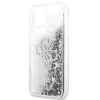 Etui Guess 4G Big Liquid Glitter na iPhone 13 mini - srebrne