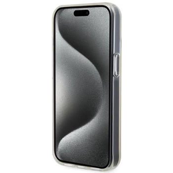 Etui Guess IML Faceted Mirror Disco Iridescent do iPhone 15 - różowe