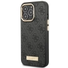 Etui Guess 4G Logo Plate MagSafe na iPhone 14 Pro Max - czarne