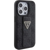 Etui Guess Grip Stand 4G Triangle Strass na iPhone 15 Pro Max - czarne
