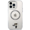 Etui Karl Lagerfeld Iconic Karl&Choupette Magsafe na iPhone 13 Pro Max - przezroczyste