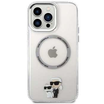 Etui Karl Lagerfeld Iconic Karl&Choupette Magsafe na iPhone 13 Pro Max - przezroczyste