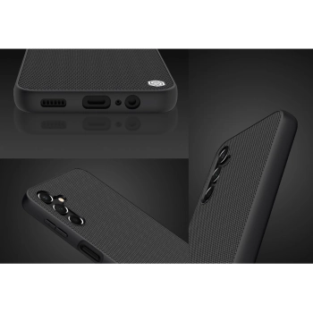 Nillkin Textured Case etui do Samsung Galaxy A14 5G / Galaxy A14 wzmocniony nylonowy pokrowiec czarne