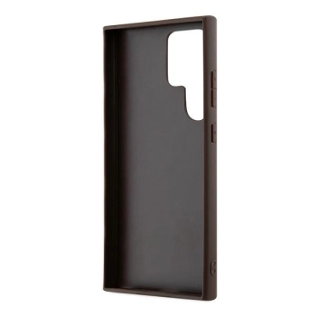 Etui Guess 4G Metal Gold Logo na Samsung Galaxy S24 Ultra - brązowe