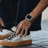 Kingxbar CYF134 2w1 pancerne etui Apple Watch SE, 6, 5, 4 (44 mm) ze stali nierdzewnej z paskiem srebrne