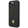 Etui Ferrari Silicone Metal Logo na iPhone 14 Pro - czarne