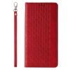 Magnet Strap Case etui Samsung Galaxy S23 pokrowiec z klapką portfel mini smycz podstawka czerwone