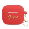 Etui Guess Silicone Charm Heart Collection na AirPods 3 cover - czerwone