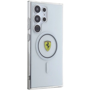 Etui Ferrari IML Transp Inner Circle Line MagSafe na Samsung Galaxy S24 Ultra - czarne