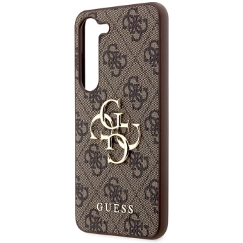 Etui Guess 4G Big Metal Logo na Samsung Galaxy S23 - brązowe