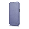 iCarer CE Premium Leather Folio Case skórzane etui iPhone 14 Plus z klapką magnetyczne MagSafe jasnofioletowy (WMI14220715-LP)