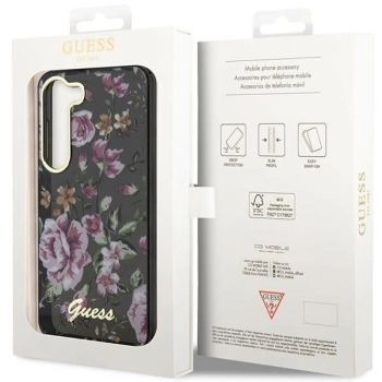 Etui Guess Flower Collection na Samsung Galaxy S23+ - czarne