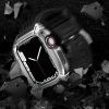 Kingxbar CYF148 2w1 pancerne etui Apple Watch SE, 6, 5, 4 (44 mm) ze stali nierdzewnej z paskiem srebrne