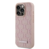 Etui Karl Lagerfeld Leather Monogram Metal Logo na iPhone 15 Pro - różowe