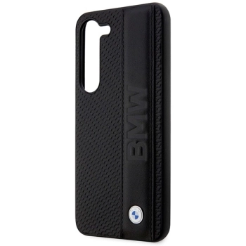 Etui BMW Leather Textured & Stripe na Samsung Galaxy S23+ - czarne